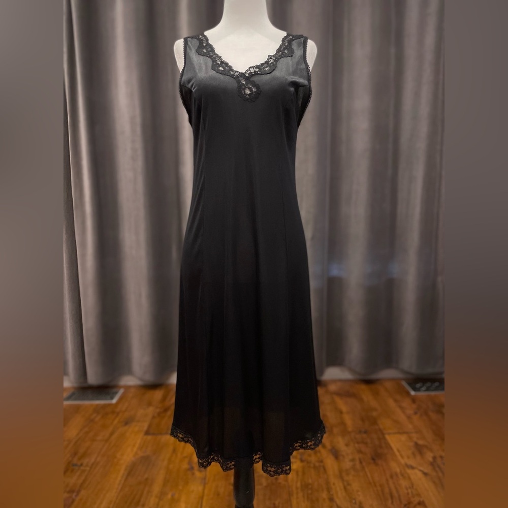 Vintage Sears black nylon slip